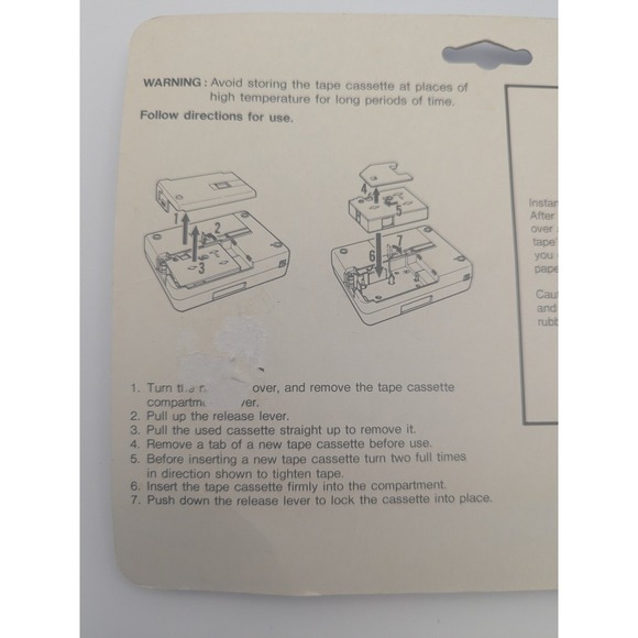 Brother P-Touch TC-33 Tape Cassette 2 Pack Gold on Black 12mm 1/2" for PT-6/8/10 - Picture 7 of 7